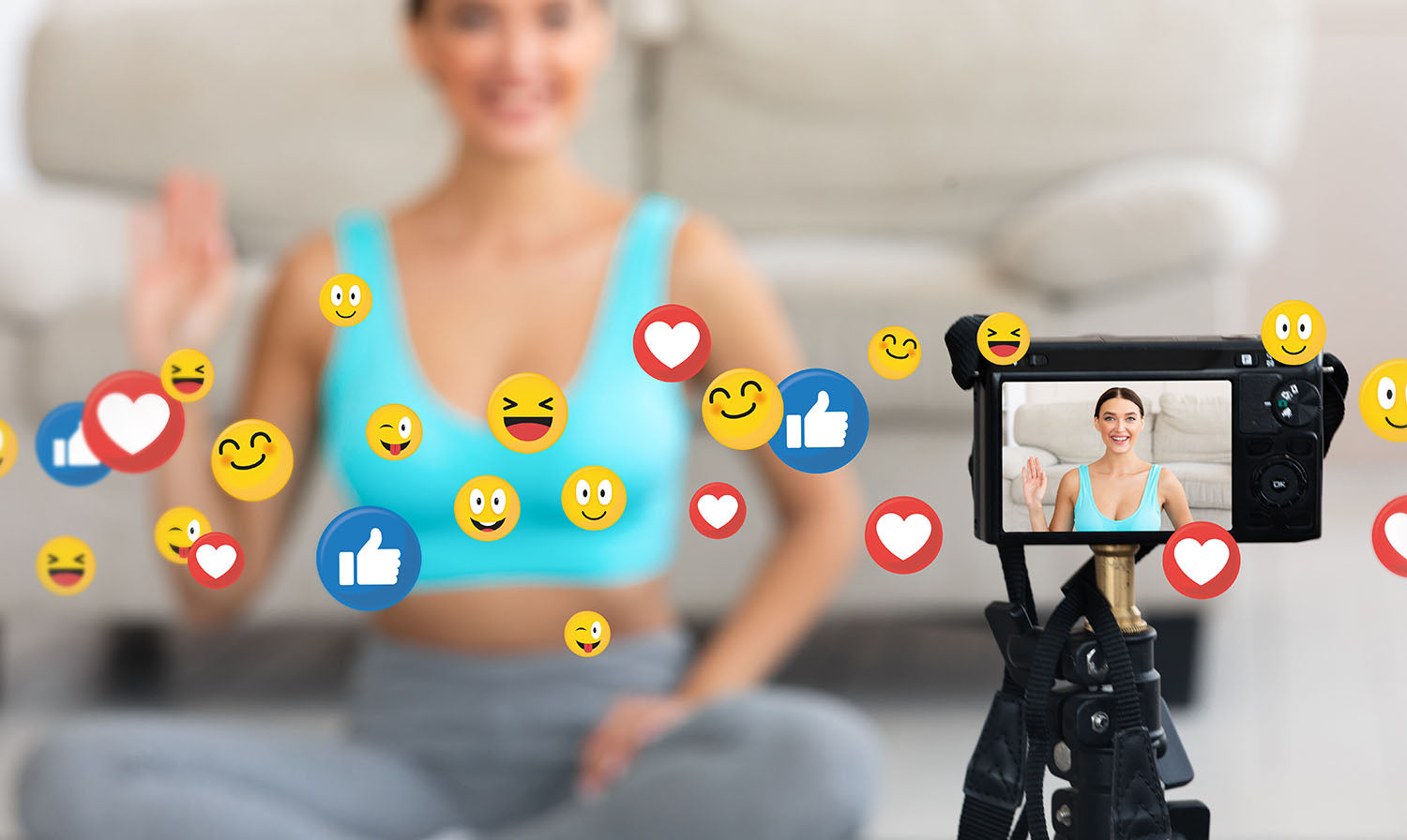 influencer recording content