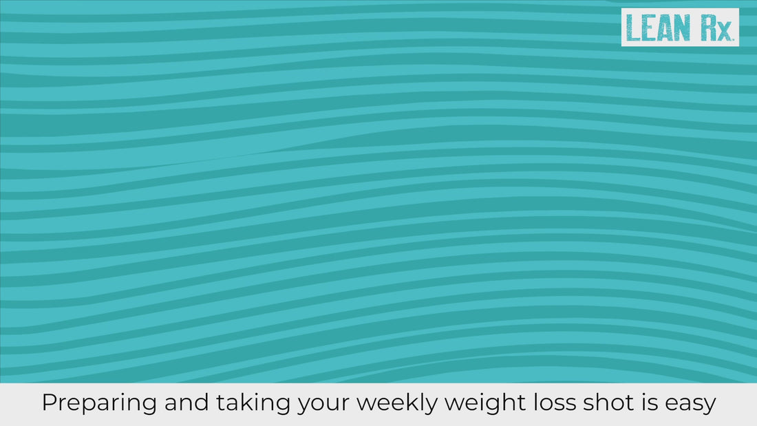 animated video explaining the process of self-administering a weekly weight loss shot.